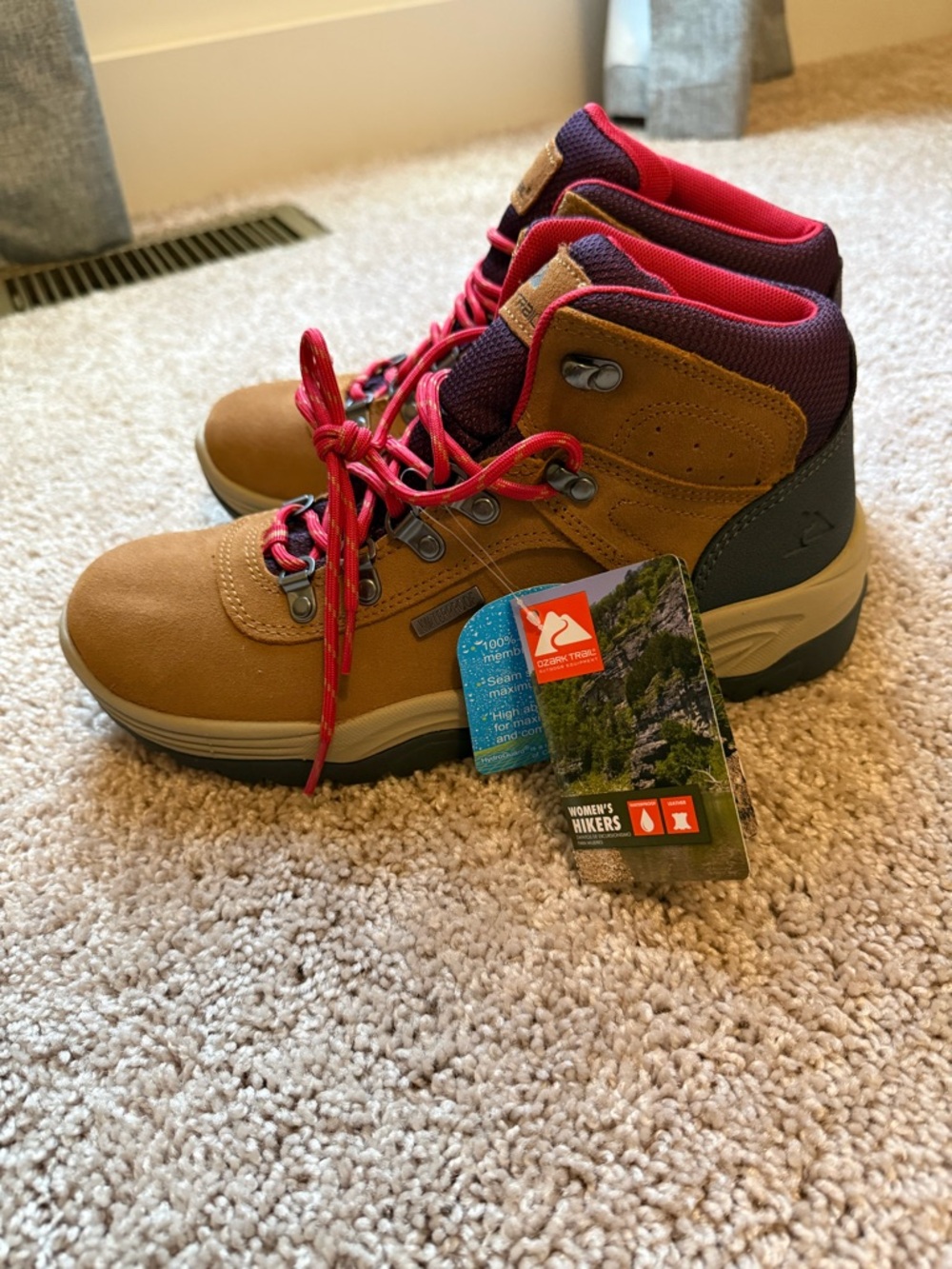 NWT Ozark Trail Women's Hiking Boots, size 9.5